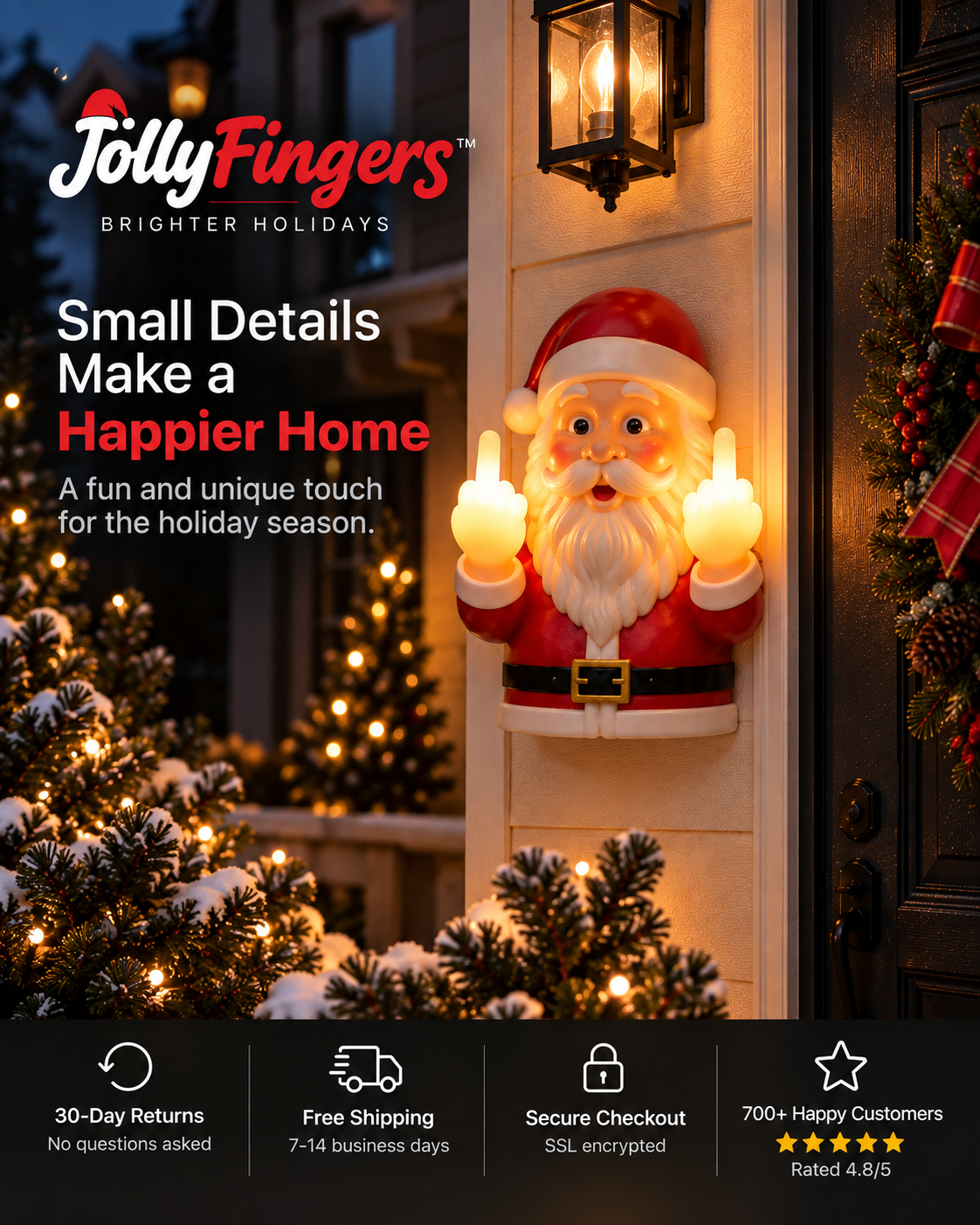 JollyFingers™ Naughty Santa Lamp