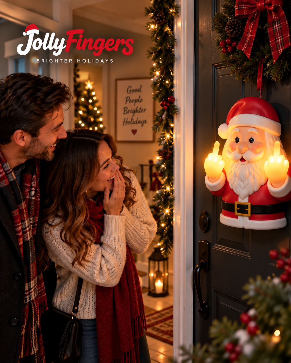 JollyFingers™ Naughty Santa Lamp